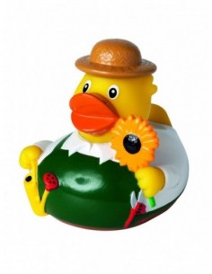 Squeaky duck, gardener