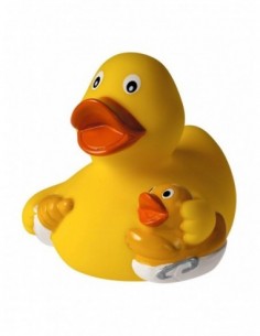 Squeaky duck, baby bottle