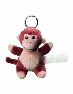 Plush monkey with keychain