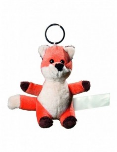 Plush fox with keychain