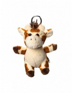 Plush giraffe with keychain