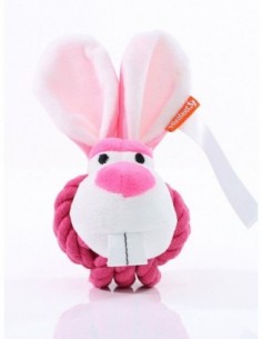 Dog toy knotted animal rabbit