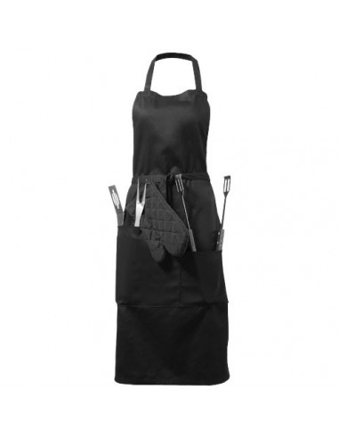 Grembiule da barbecue con attrezzi Bear - Nero