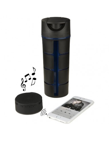 Borraccia audio Bluetooth® Rhythm - Nero