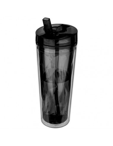 Bicchiere termico geometrico caldo&freddo Flip n Sip - Nero
