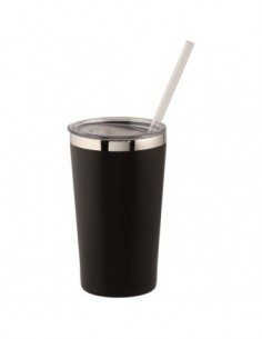 Bicchiere con isolamento sottovuoto con rame - Nero