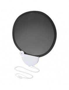 Ventaglio Breeze pieghevole con cordino - Nero