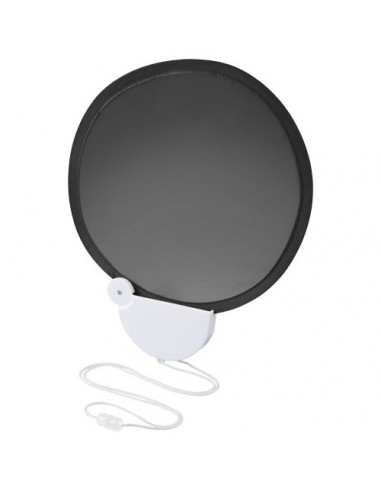 Ventaglio Breeze pieghevole con cordino - Nero