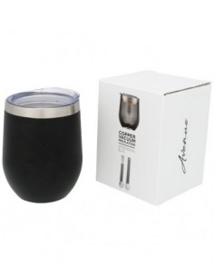 Bicchiere termico con isolamento sottovuoto in rame Corzo - Nero