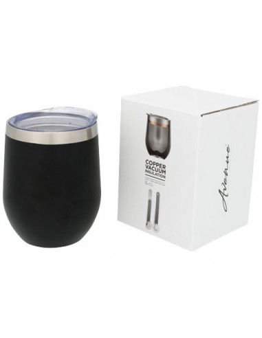 Bicchiere termico con isolamento sottovuoto in rame Corzo - Nero