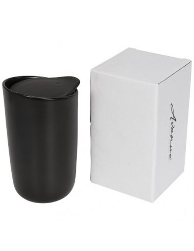 Bicchiere in ceramica a doppia parete da 410 ml Mysa - Nero