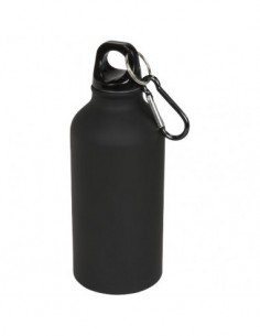 Borraccia sportiva da 400 ml opaca con moschettone Oregon - Nero