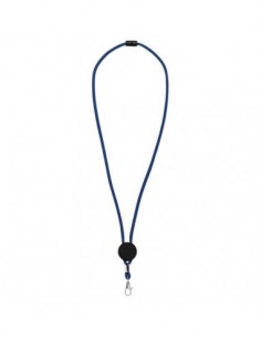 Lanyard Hagen a due tonalità di colore con dischetto regolabile - Royal Blu