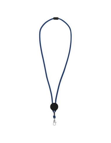 Lanyard Hagen a due tonalità di colore con dischetto regolabile - Royal Blu