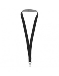Lanyard Aru bicolore con chiusura in velcro - Nero