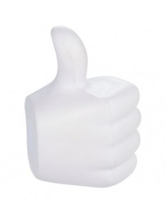 Antistress a forma di pollice - Solido Bianco