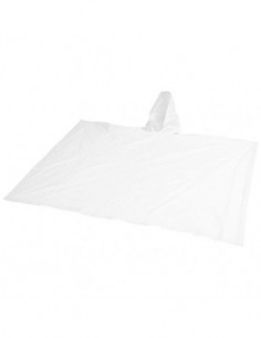 Poncho impermeabile regolabile con custodia - Solido Bianco