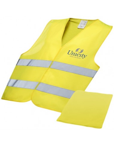 Gilet di sicurezza professionale con custodia - Giallo