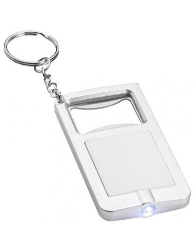 Portachiavi con luce e apribottiglie Orcus - Solido Bianco