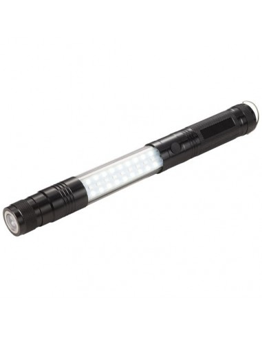 Torcia telescopica con COB laterale - Nero