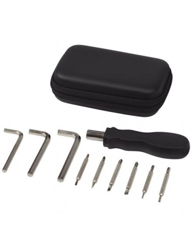 Set attrezzi 10 pezzi compatto - Nero