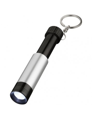 Mini torcia con anello portachiavi - Nero