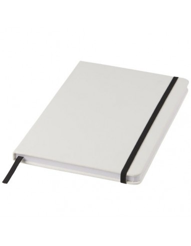 Notebook A5 Spectrum bianco con elastico colorato - Solido Bianco