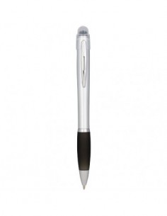 Penna luminosa con fusto argentato ed impugnatura colorata Nash - Nero