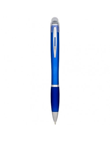 Penna luminosa con impugnatura e fusto colorati Nash - Blue