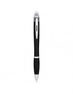 Penna luminosa con fusto colorato e impugnatura nera Nash - Nero