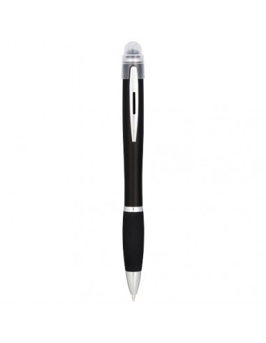 Penna luminosa con fusto colorato e impugnatura nera Nash - Nero