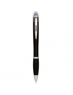 Penna a sfera luminosa con fusto nero Nash - Royal Blu