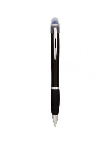 Penna a sfera luminosa con fusto nero Nash - Royal Blu