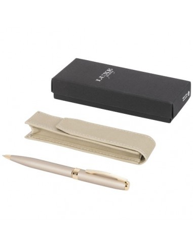 Set regalo penna con custodia Pearl - Beige
