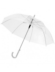 Ombrello automatico trasparente 23" Kate - Bianco Trasparente