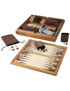Set giochi 6 in 1 Tower - Marrone