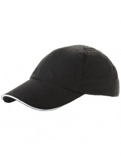 Cappellino leggero 6 pannelli con sandwich Alley - Nero