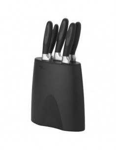 Ceppo coltelli da 5 pezzi - Nero