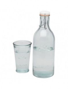 Caraffa per acqua con bicchiere - Trasparente