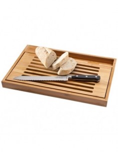 Tagliere con coltello da pane Bistro - Legno