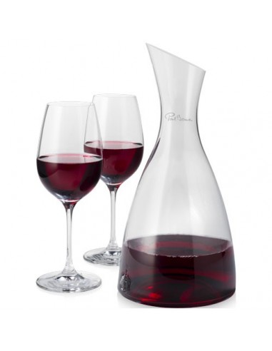 Decanter con 2 bicchieri da vino Prestige - Trasparente