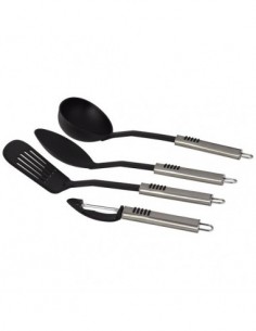 Set utensili da cucina 4 pezzi - Nero