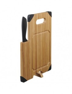 Tagliere in bambù con coltello - Legno