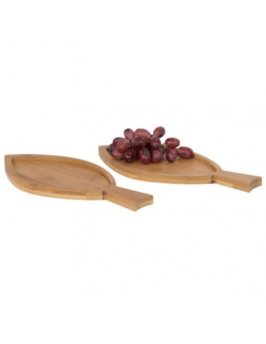 Set 2 taglieri in bambù a forma di pesce per antipasti Anna - Legno