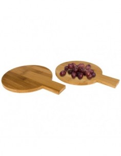 Set 2 taglieri di bambù circolari da antipasto Ayden - Legno