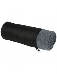 Coperta plaid in fleece melange Pim - Nero