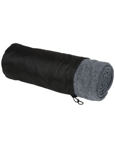 Coperta plaid in fleece melange Pim - Nero