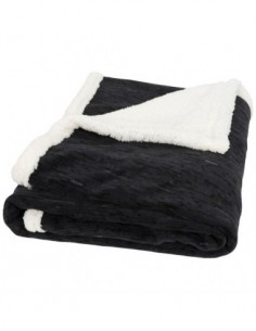 Coperta plaid in sherpa melange Sam - Nero