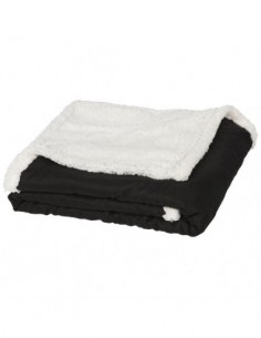 Coperta plaid in tessuto sherpa Far - Nero
