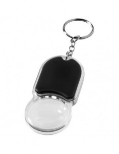Portachiavi con luce e lente Zoomy - Nero
